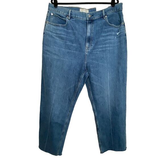 Everlane NWT Distressed The Way High Organic Cotton Jean 35 Regular - Picture 1 of 11